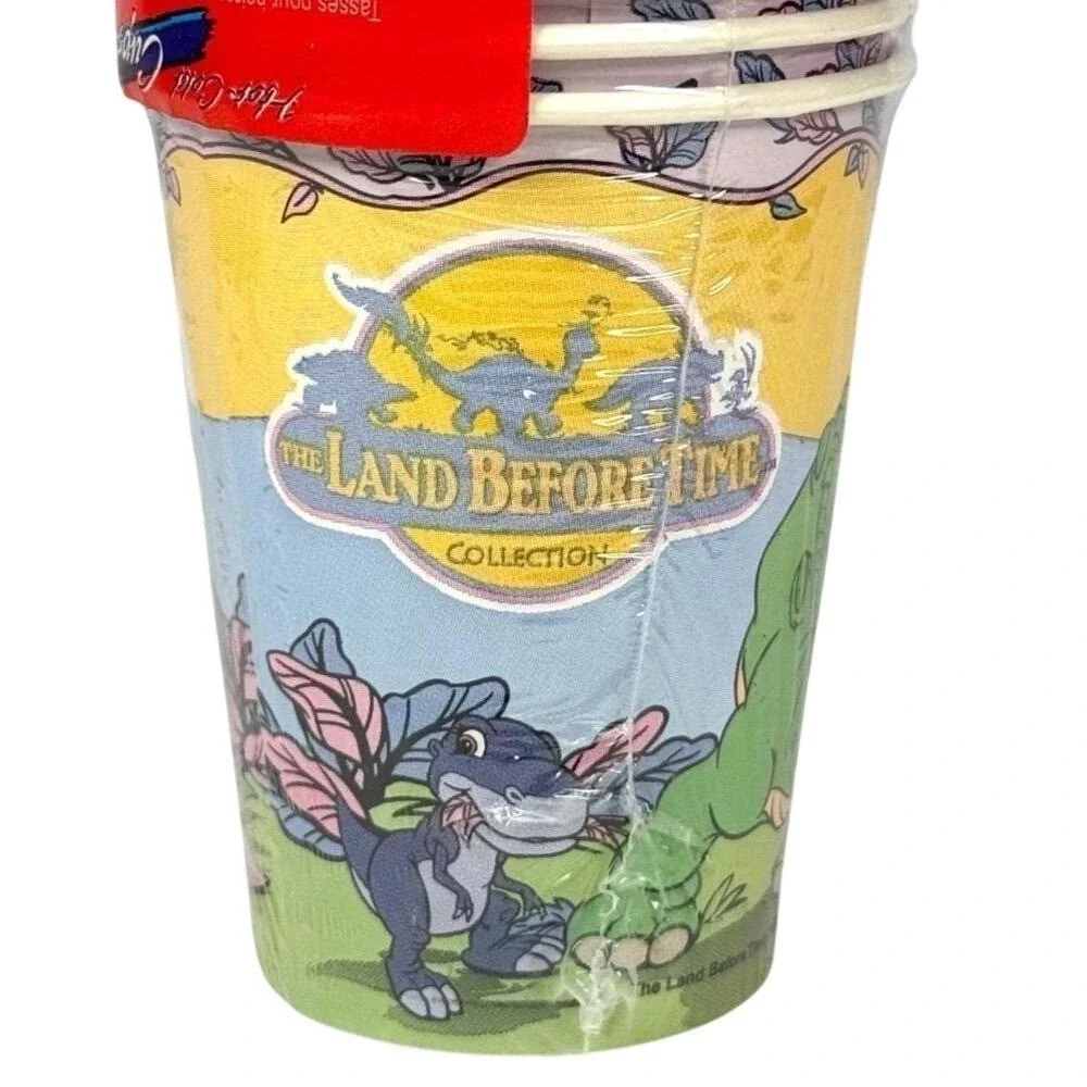 Vintage Land Before Time Littlefoot Birthday Party Hot Cold Cups Supplies 8 ct